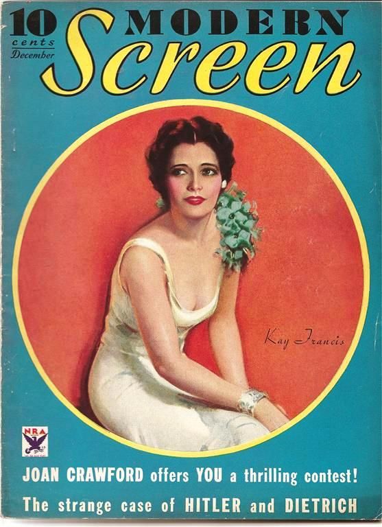 MODERN SCREEN magazine cover Issue 37 December 1933